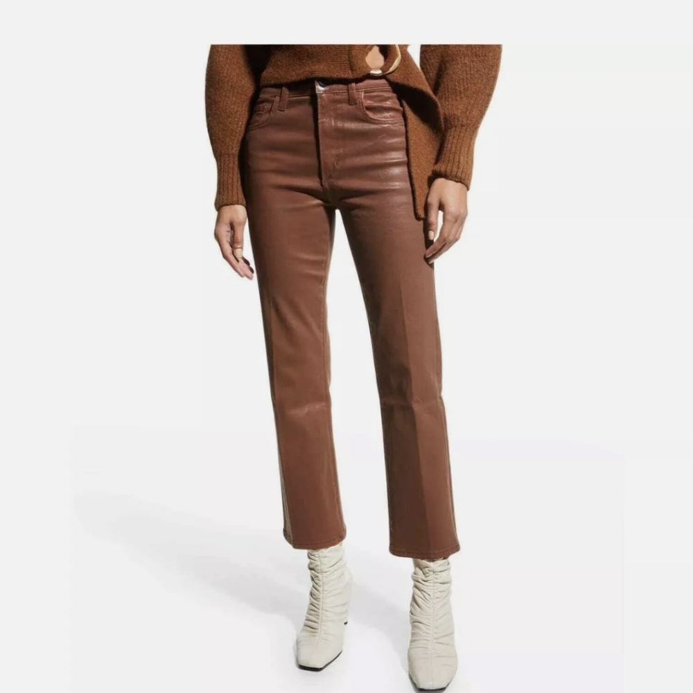 JOE'S The Callie Coated,Bootcut,Cropped Brown Jeans Sz.26 NWT
